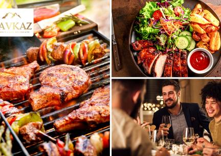 Barbecue-mixdiner incl. bijgerecht of 3-gangen keuzediner bij Kavkaz Leiden