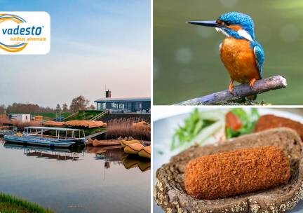 Natuurboottocht (1 uur) + koffie en gebak + broodje