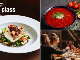 Pizza voor afhaal of dine-in + evt. dessert of 3-gangendiner bij Restaurant First Class