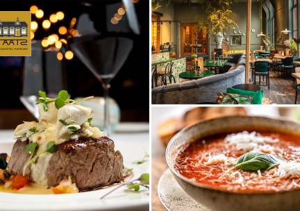 3-gangendiner Ã  la carte bij Brasserie Boutiquehotel STAATS