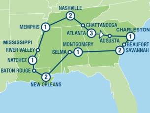 The American South (15 dagen)