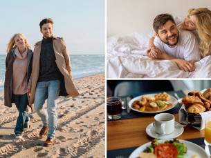 Overnachting voor 2 + ontbijt + evt. 2-gangen keuzediner in hartje Katwijk aan Zee