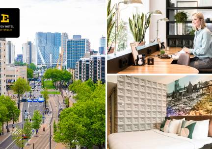 Overnachting voor 2 + ontbijt in hartje Rotterdam