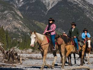 Paardrijden in de Rocky Mountains