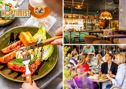 4-gangen shared dining-diner + brood bij De Hoptimist Bar & Keuken