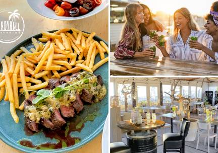 3-gangendiner à la carte bij Beachclub Sandy Hill aan het strand van Zandvoort