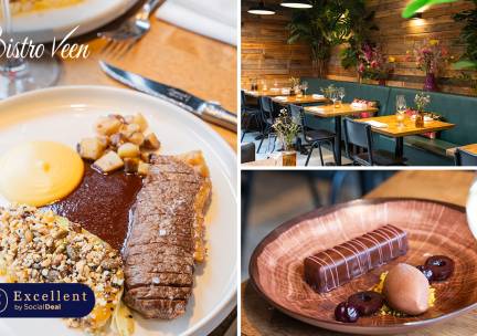 3-, 4- of 5-gangenlunch of -diner van de chef + evt. aperitief, wijnarrangement en meer