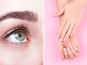 Mini-manicurebehandeling + gellak, wimperlift + verven of brow lamination + verven