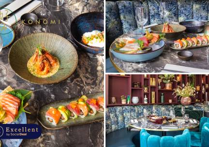 High sushi (1,5 uur) + pokébowl + evt. glas bubbels bij Restaurant Konomi