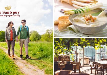 Wandelarrangement met koffie/thee + appelcake + lunch + glas wijn bij De Santspuy