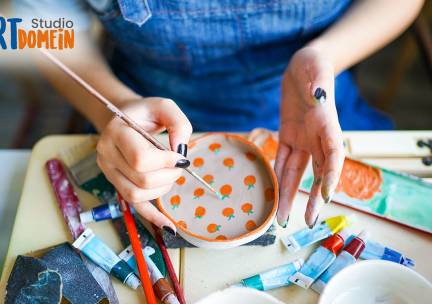 Workshop keramiek schilderen (2 uur) + 1 of 2 item(s) + koffie/thee + lekkernij