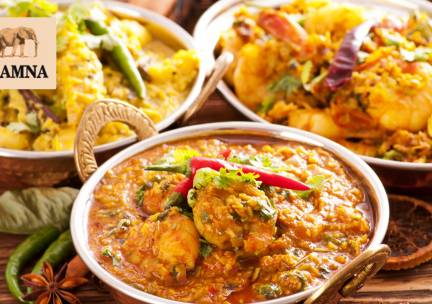 Indiaas 2- of 3-gangendiner à la carte of 2-gangen rijsttafel bij Ramna Tandoori