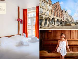 Overnachting voor 2 + ontbijt + welkomstcocktails + sauna + late check-out in Arras