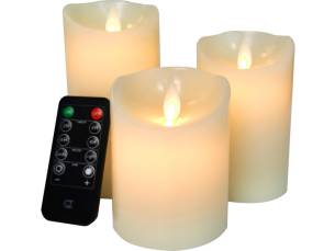 FlinQ Oplaadbare Kaarsenset - Paraffine - Set van 3 Kaarsen - Oplaadbaar