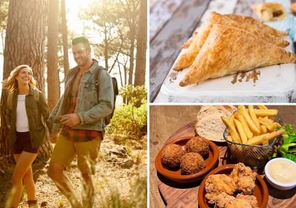 Wandelarrangement + appelflap + koffie/thee + borrelplank