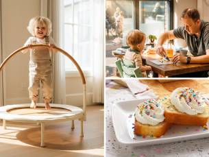 Entree kind + cake of ijsje versieren + limonade