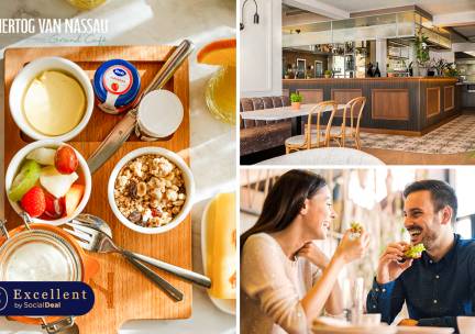 Ontbijtplank of 2-gangenlunch in Baarle-Nassau