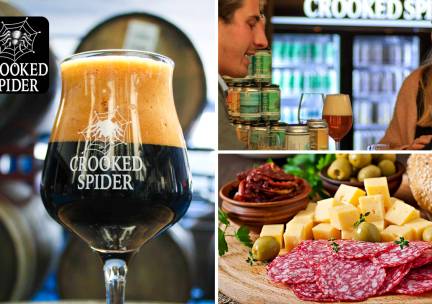 Deluxe platter + 3 proefglazen bier bij Beers & Bites by Crooked Spider