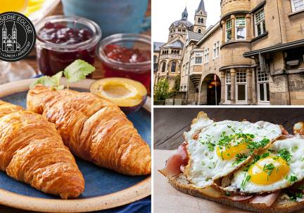 Ontbijtplank + verse jus d'orange bij Brasserie Église