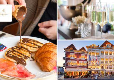 Luxe ontbijtbuffet + glas cava bij Grand Hotel De Draak in Bergen op Zoom