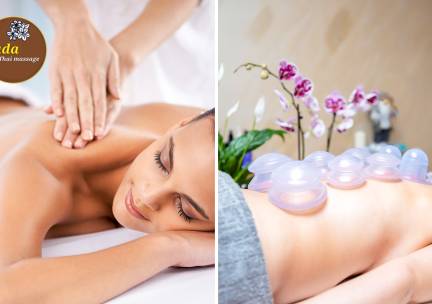 Ontspanningsmassage of cuppingmassage (60 min)