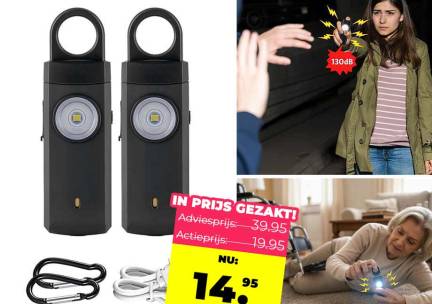 Persoonlijk Veiligheidsalarm 1+1 GRATIS - Altijd Extra Veiligheid Bij De Ha ...