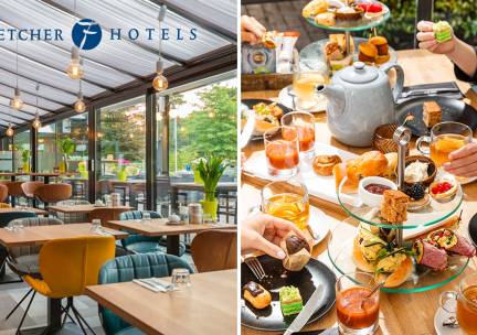 High Tea, High Wine, High Beer of High Bubbles voor 2 bij Fletcher Hotels