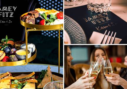 High tea + glas prosecco (2 uur) bij Jamey Fitz in hartje Groningen