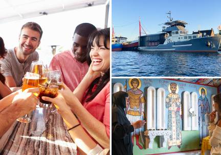 Kloosterschip rondleiding + proeverij + diner + rondvaart (3 uur)