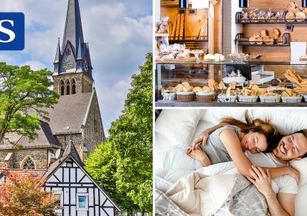 Overnachting voor 2 personen + tegoedbon van â¬5 voor de bakker + late check out