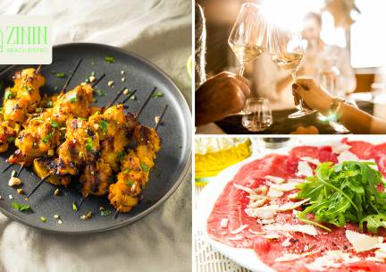 3-gangendiner Ã  la carte of 2-gangen pizzadiner