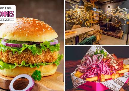 Hamburger naar keuze + friet + saus of 2- of 3-gangen keuzediner bij Pommes Valkenburg