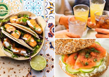 Broodje of taco + drankje en evt. bijgerecht om af te halen bij Vis & Fork