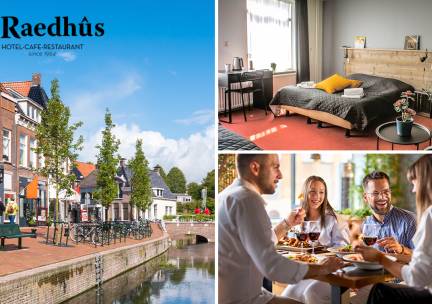 Overnachting voor 2 + ontbijt + late check-out + evt. 3-gangendiner in Dokkum