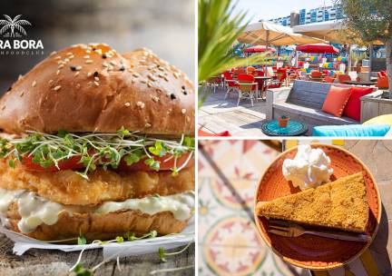 Hoofdgerecht naar keuze + friet + evt. nagerecht bij Bora Bora Beachfoodclub