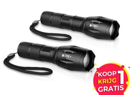 Militaire Zaklamp 1+1 GRATIS
