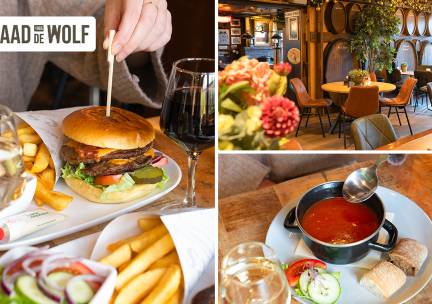 Hoofdgerecht of 2-gangen keuzediner bij Café Aad de Wolf