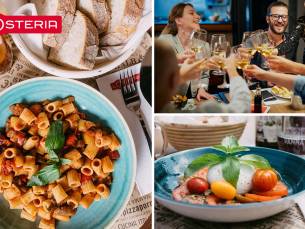 Lunchgerecht + frisdrank of 3-gangen keuzediner bij L'Osteria Amsterdam