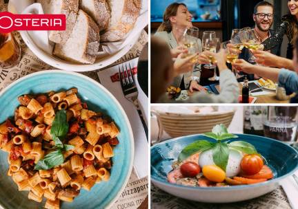 Lunchgerecht + frisdrank of 3-gangen keuzediner bij L'Osteria Amsterdam