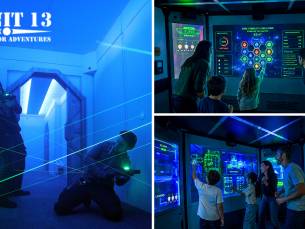 Laser Maze + X-Cube Escape Room + friet