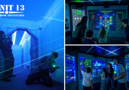 Laser Maze + X-Cube Escape Room + friet