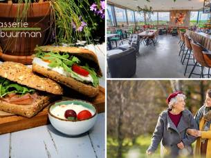 Ontbijtplank of wandelarrangement incl. 2-gangenlunch + warme drank + gebak