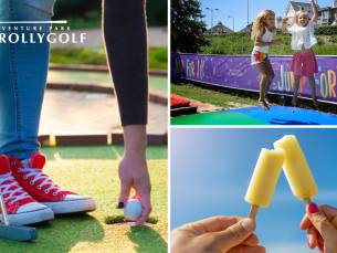 Entree Adventure Park De Rollygolf + evt. trampolinespringen en ijsje