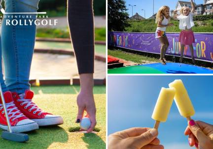 Entree Adventure Park De Rollygolf + evt. trampolinespringen en ijsje