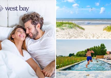 Overnachting voor 2 tot 6 personen + parkeren + late check-out aan de Belgische kust