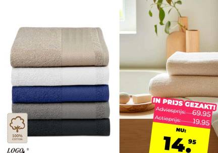 5-Pack Zware Kwaliteit 100% Katoenen Handdoeken - Verkrijgbaar In 5 Kleuren ...