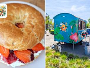 Surinaamse bagel + drankje naar keuze voor afhaal