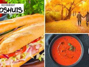 2-gangenlunch + evt. wandelarrangement incl. warme drank + appelflap bij Restaurant Boshuis