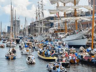 Boottocht (2 uur) + kaasplank en drankje tijdens SAIL Amsterdam