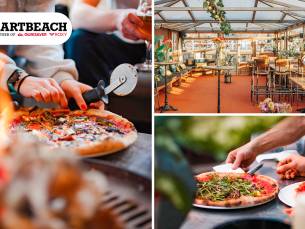 Pizza of 2-gangen keuzediner bij Hart Beach Restaurant